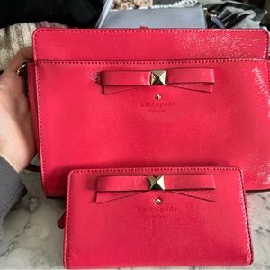 Pink Kate Spade Purse and Wallet Crossbody